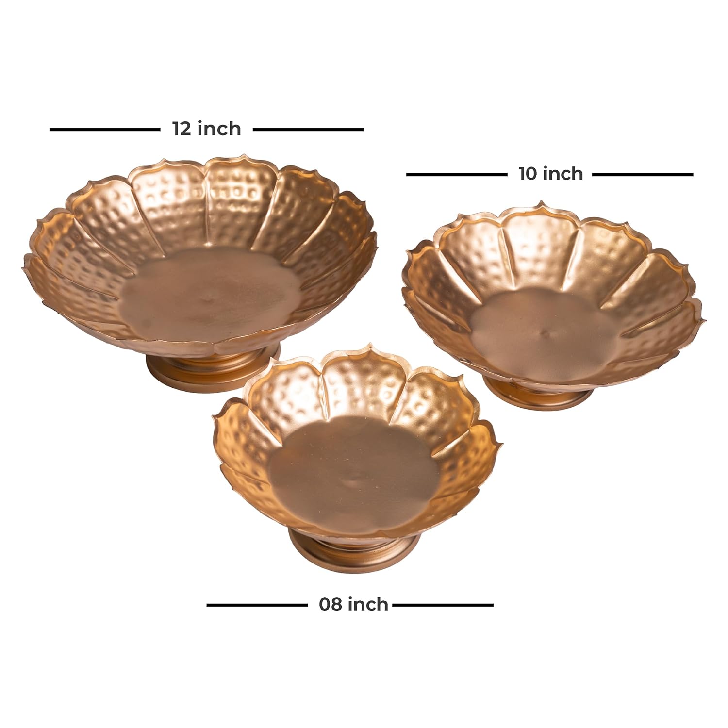 Urli Bowl Set, Traditional Elegance for Your Home, Diwali, Christmas, Festival Decor Set, Size - 8, 10 & 12 Inch - Image 3
